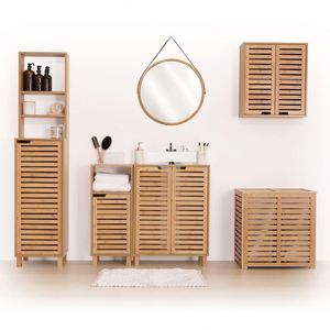 Nordic 4 Drawer Standing Bamboo Storage Cabinet Floor Cabinet Multifunctional Easy Assembly Storage Holders & Racks - Product Image 5