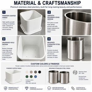 <span class=keywords><strong>Fioriere</strong></span> da Esterno su Misura di Grandi Dimensioni, Robuste, in Acciaio, per Giardini e Strade, <span class=keywords><strong>Fioriere</strong></span> in Metallo di Grado Commerciale - Product Image 4
