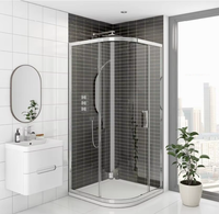 Profils en aluminium en verre transparents et panneaux latéraux transparents pour la salle de douche