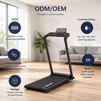 Tapis de course électrique pliable 2-en-1 pour la maison et le bureau, avec inclinaison motorisée, pour la marche et la course