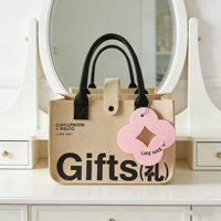 Bolsa de Fieltro Personalizada con Logotipo, Bolsa de Compras Reutilizable, Bolsas de Fieltro de Alta Calidad para Bodas, Bolsa de Almacenamiento Multifuncional