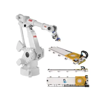 Bras de robot de peinture industrielle ABB IRB4400 6 axes bras de robot cnc avec traceur linéaire et couverture robotique et traceur linéaire