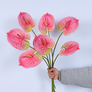 Ruilisi - Flor Artificial de Anturio de Tallo Único, Impresa en 3D, de Plástico, para Decoración del Hogar y Bodas - Product Image 1