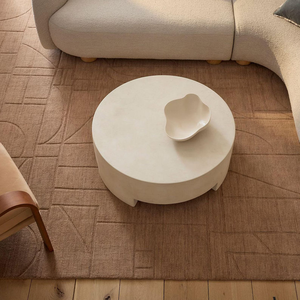 Alfombra Minimalista Esculpida Personalizada OEM con Lana y Seda, Antideslizante, Rectangular, Decoración de Piso - Product Image 4