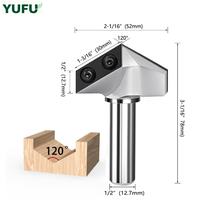Lame diamantée non revêtue YUFU pour fraisage conventionnel, plaque détachable en V pour brisage à 90 degrés, machine de gravure ODM OEM HRC70