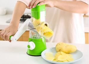 Râpe à fromage rotative à manivelle, trancheuse à tambour rond, hachoir <span class=keywords><strong>pour</strong></span> fruits et légumes, outil de qualité supérieure <span class=keywords><strong>pour</strong></span> la cuisine - Product Image 2