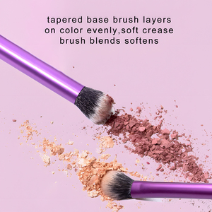 2 <span class=keywords><strong>brochas</strong></span> profesionales <span class=keywords><strong>para</strong></span> sombra de <span class=keywords><strong>ojos</strong></span>, cerdas sintéticas suaves, mango metálico morado <span class=keywords><strong>para</strong></span> difuminar, maquillaje de <span class=keywords><strong>ojos</strong></span> ahumados <span class=keywords><strong>y</strong></span> detalles - Product Image 2