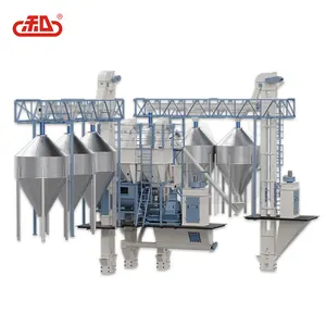 HXJX 2024 new design animal farms compound powder mash feed 3ton 5ton feed making plant