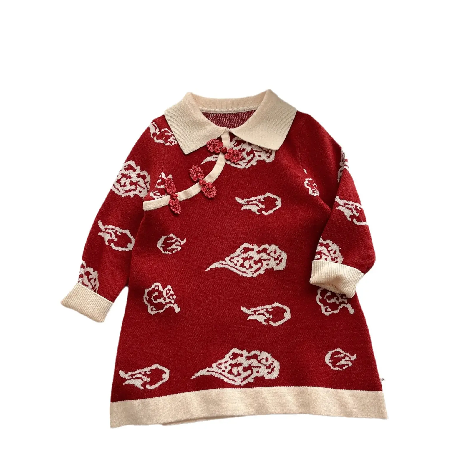 Groothandel Kinderkleding Feestkleding Meisjes Cheongsam Rok Mini Taft Sunny