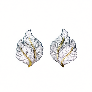 Pendientes de Diamantes de Lujo en Oro Blanco de Dos Tonos, Corte Brillante Redondo, Color D Natural, Joyería de Boda para Mujer - Product Image 1