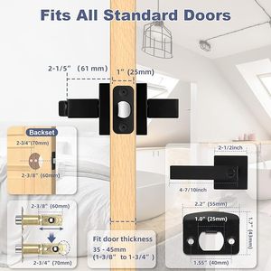 Poignées de porte intérieures noires mates divines - Product Image 4