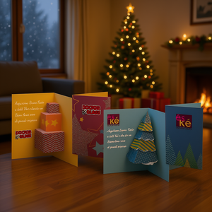 การ์ดอวยพรแบบป๊อปอัพ 3 มิติ ด็อกเตอร์ กลาส ดีไซน์สตูดิโอ เอส เค กล่องของขวัญต้นคริสต์มาส การ์ดพับได้ - Product Image 3