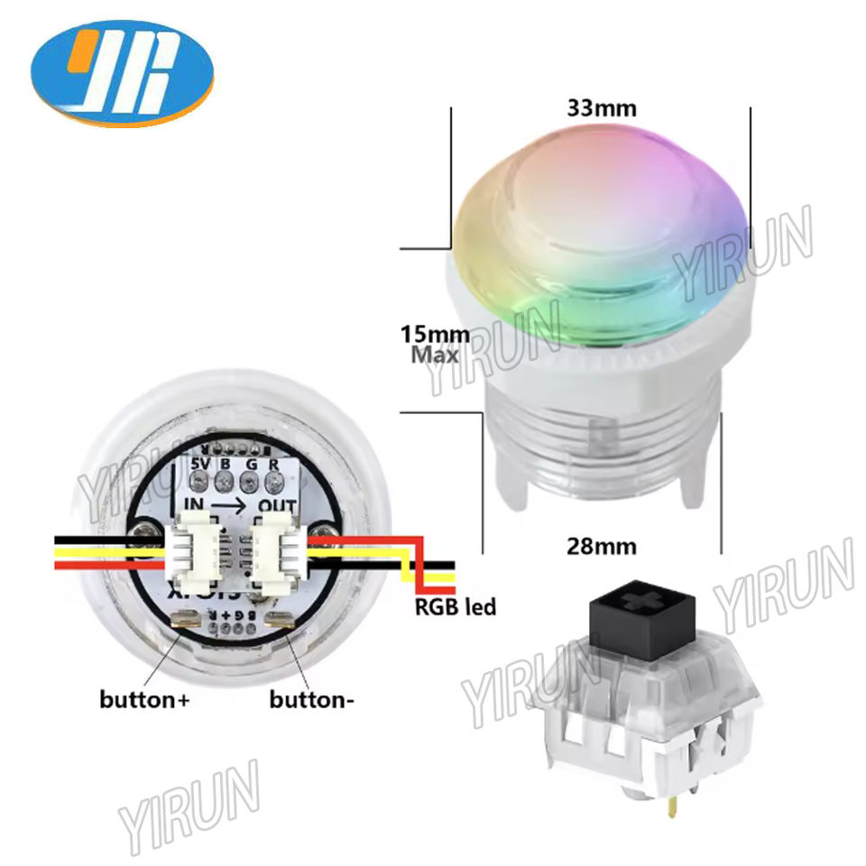 For Arcade Controller with RGB Buttons 3D Joystick RP2040 Encoder ...