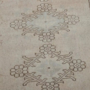 Oushak Handmade Wool/Silk Large Rug BeigeBlue Turkish Rug Set Living Room Entry Bedroom Prayer Picnic Non-Slip PET Friendly - Product Image 2