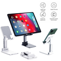 Support de tablette et de téléphone universel réglable en alliage d'aluminium noir/argent pour /iPad
