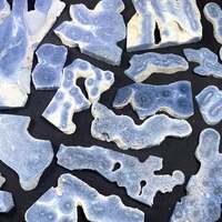 Dalles de cristal brut de jade corail bleu naturel de haute qualité en gros, pour cadeau et décoration intérieure, cadeau de la Saint-Valentin