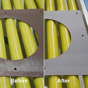 Macchina automatica sabbiatrice a rulli trasportatore sabbiatrice per pulizia di superfici in vetro/metallo - Product Image 6