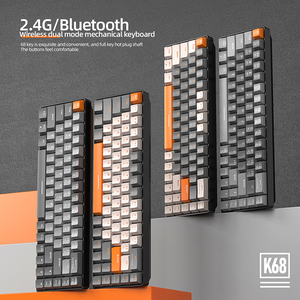 Teclado Mecánico Inalámbrico K68, 68 Teclas, Intercambiables en Caliente, Modo Dual 2.4G/BT5.0, Tamaño Completo para Juegos, con Retroiluminación RGB, Interfaz USB Inalámbrica - Product Image 2