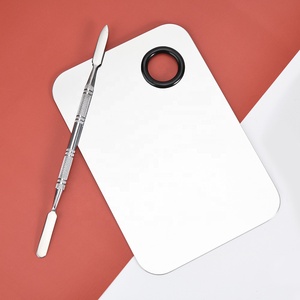 Paleta de Mezcla de Sombras de Ojos Cuadrada de Acero <span class=keywords><strong>Inoxidable</strong></span> al por Mayor con Espátula para Etiquetado Personalizado - Product Image 4