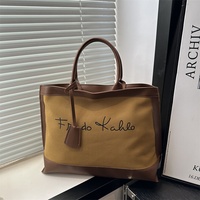 Sac fourre-tout vintage style coréen grande capacité, sac à bandoulière décontracté pour femme, idéal pour le quotidien, le shopping, les sorties et les voyages