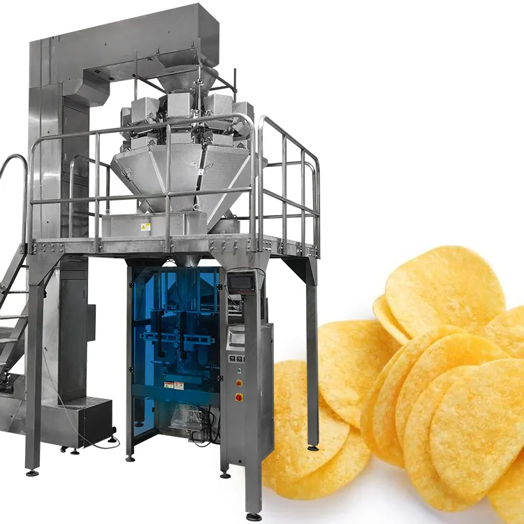 Автоматическая упаковочная машина для взвешивания чипсов, машина для упаковки чипсов, картофельных чипсов, машина для упаковки банановых чипсов