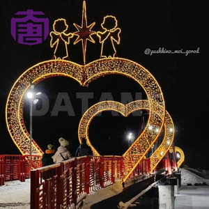 ไฟประดับรูปหัวใจ LED สำหรับตกแต่งภายนอกอาคาร เหมาะสำหรับสวนสาธารณะ ถนน และการจัดแสดงแสงไฟในช่วงเทศกาล - Product Image 6