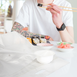 Đáy Phẳng Rõ Ràng Túi Nhựa Thực Phẩm Giao Hàng Nhà Hàng Thực Hiện Trong Suốt Kín Mang Takeout Túi - Product Image 4