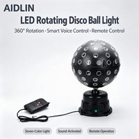 360 °   Lumière de boule magique LED rotative avec télécommande et contrôle sonore, 6 couleurs, éclairage de scène pour KTV, bar, événement