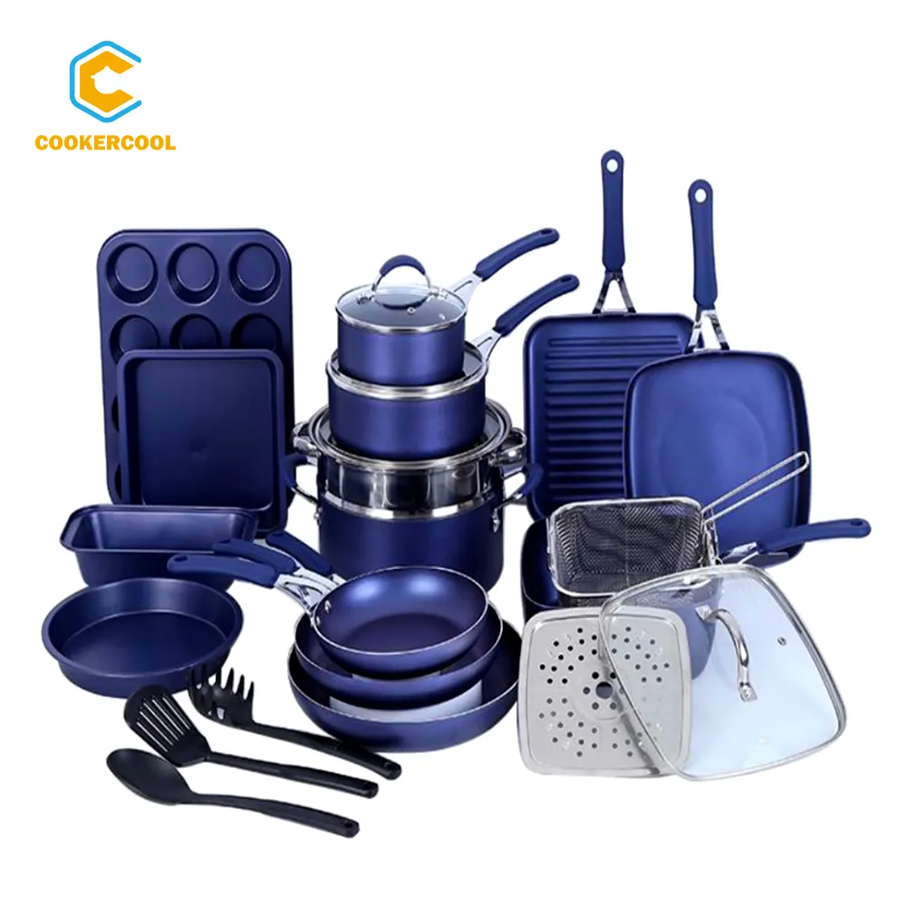 Cookercool Cookware Set Non Stick Cookware And Bakeware Set With Nonstick Coating