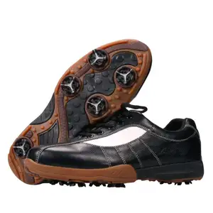 Мужская водонепроницаемая нескользящая обувь для гольфа с подвижными шипами