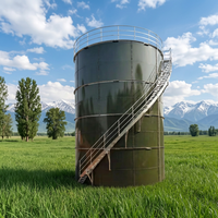 Réservoir de stockage de biogaz automatique anti-corrosion en verre fusionné sur acier avec système de contrôle PLC complet