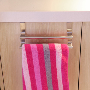 2 Layers Stainless Steel <b>Over</b> <b>Door</b> Cabinet <b>Door</b> Towel Rack - Product Image 1