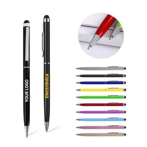 Stylo bille rotatif en métal personnalisable avec logo, cadeau d'entreprise exquis pour hôtel, idéal pour la promotion - Product Image 1