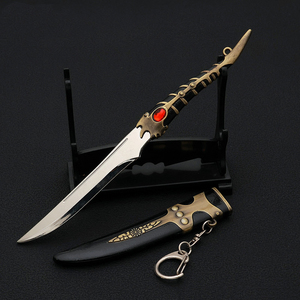 Vente en gros 22cm Mini épée porte-clés trônes Arya Starks Catspaw métal jeu modèle artisanat cadeau décor Cosplay Collection - Product Image 4