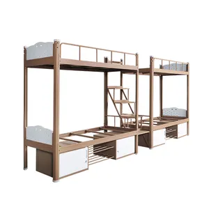 Venta al por mayor marco de cama de la barra plana-Más ajustable diseño moderno estudiante de la Escuela de Metal dormitorio cama litera