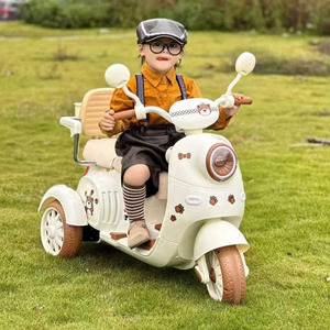 รถมอเตอร์ไซค์ไฟฟ้าสำหรับเด็ก รถสามล้อ ชาร์จไฟได้ พร้อมรีโมทคอนโทรล ของเล่นสำหรับเด็กอายุ 1-3 ปี - Product Image 1