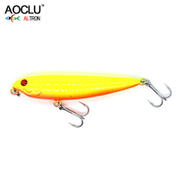 Leurre artificiel flottant de surface pour la pêche en eau douce, Stickbait 60mm 3.4g, pour la pêche au Black Bass en rivière, lac et ruisseau