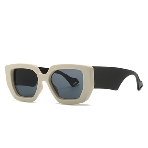 Occhiali da sole irregolari quadrati neri da uomo <span class=keywords><strong>milano</strong></span> settimana della moda 2024 di marca di design di lusso sfumature di celebrità occhiali con montatura spessa UV400 - Product Image 6