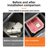 Organisateur de voiture double couche en silicone ABS avec 1 à 3 compartiments pour console centrale Tesla Model Y/YL/3, accessoire automobile