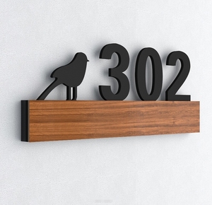 Numeri Civici 3D <span class=keywords><strong>in</strong></span> Metallo Nero da 5 Pollici (12 cm) Stile Moderno Europeo-Americano per Esterni - Insegna Civica Galleggiante per Porta o Indirizzo - Vendita all'Ingrosso - Product Image 3