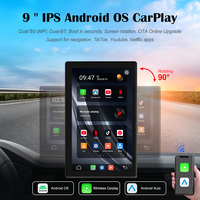 Layar Sentuh Putar 7" 9'' Portabel Nirkabel Android 15.0 Netflix Google Play GPS Navigator Layar Carplay Magnetik Berputar