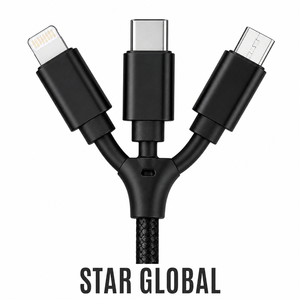 Cable de Carga Superrápida 3 en 1, USB a Tipo C, Cable de Datos de Carga Rápida, Cable de Carga Rápida de Nailon Duradero - Product Image 2