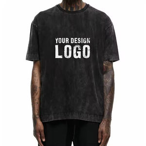 Camiseta Deportiva Holgada de Verano para Hombre, Estilo Vintage, Lavado Ácido, con Logotipo Personalizado, Manga Corta - Product Image 4