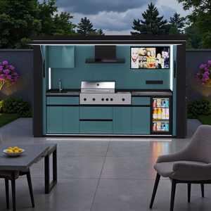 Cocina <span class=keywords><strong>Exterior</strong></span> <span class=keywords><strong>de</strong></span> Lujo <span class=keywords><strong>de</strong></span> Alta Gama, Gabinetes <span class=keywords><strong>de</strong></span> Acero Inoxidable Modulares, Parrilla Integrada <span class=keywords><strong>para</strong></span> Patio Trasero - Product Image 5