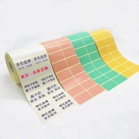Etiqueta de PVC autoadhesiva THYK sin efecto fantasma, pH neutro, para vidrio, con líneas verticales para corte por chorro de aire, 80x50mm, 1000/rollo