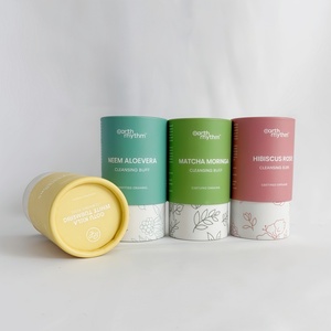 Tubo de papel Kraft biodegradable de lujo para alimentos, embalaje hecho a medida para té y café, reciclable con manejo de impresión de Desaparición - Product Image 6