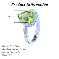 Bague en argent sterling 925 plaqué rhodium, taille poire, avec diverses pierres précieuses naturelles, vente en gros d'usine, pour femme, cadeau, tenue de soirée