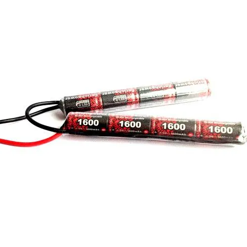 Batería recargable de Ni-MH, juguetes Airsoft NiMH AA, 1600mAh, 9,6 V, 8S