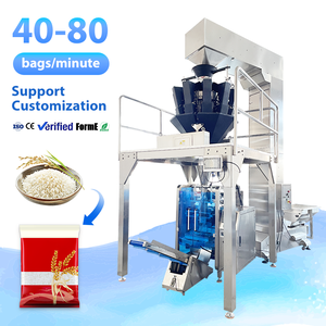 เครื่องบรรจุภัณฑ์แบบอัตโนมัติเต็มรูปแบบ VFFS สำหรับเมล็ดพืช ข้าว ถั่ว น้ำตาล พร้อมเครื่องชั่งแบบหลายหัว เครื่องปิดผนึกถุง และอุปกรณ์บรรจุภัณฑ์ - Product Image 1