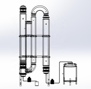 Nouvelle Arrivée ODM Solution Clé en Main V3.0 Évaporateur à Film Descendant 350L/h en Acier Inoxydable 304 Conforme ASME Alimenté au Gaz Naturel - Product Image 4